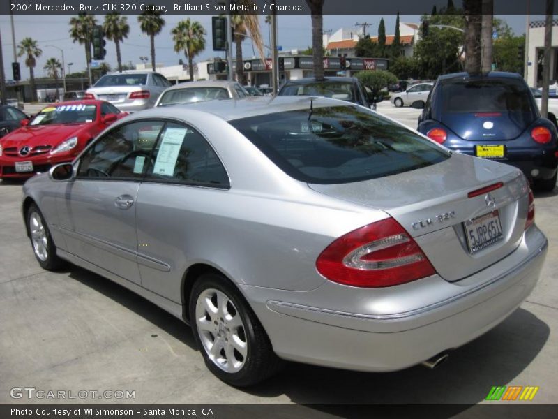 Brilliant Silver Metallic / Charcoal 2004 Mercedes-Benz CLK 320 Coupe