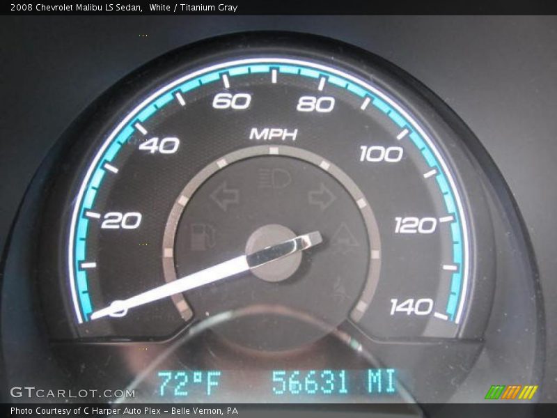 White / Titanium Gray 2008 Chevrolet Malibu LS Sedan