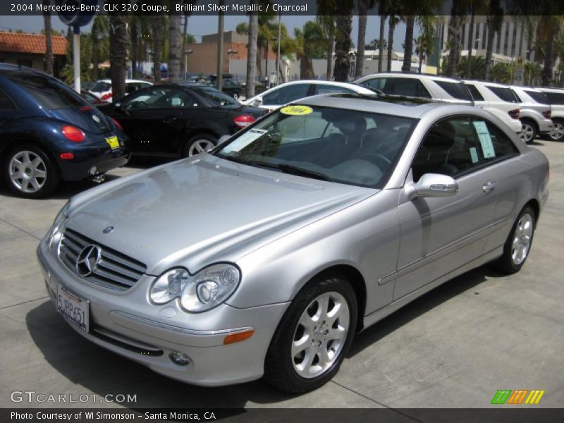 Brilliant Silver Metallic / Charcoal 2004 Mercedes-Benz CLK 320 Coupe
