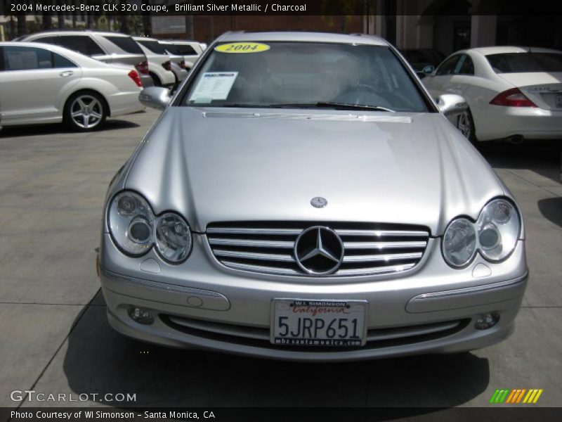 Brilliant Silver Metallic / Charcoal 2004 Mercedes-Benz CLK 320 Coupe