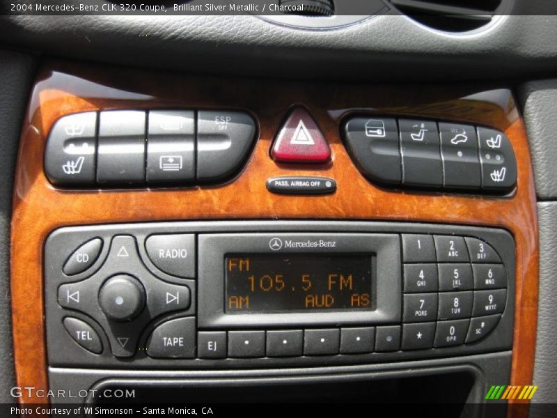Brilliant Silver Metallic / Charcoal 2004 Mercedes-Benz CLK 320 Coupe