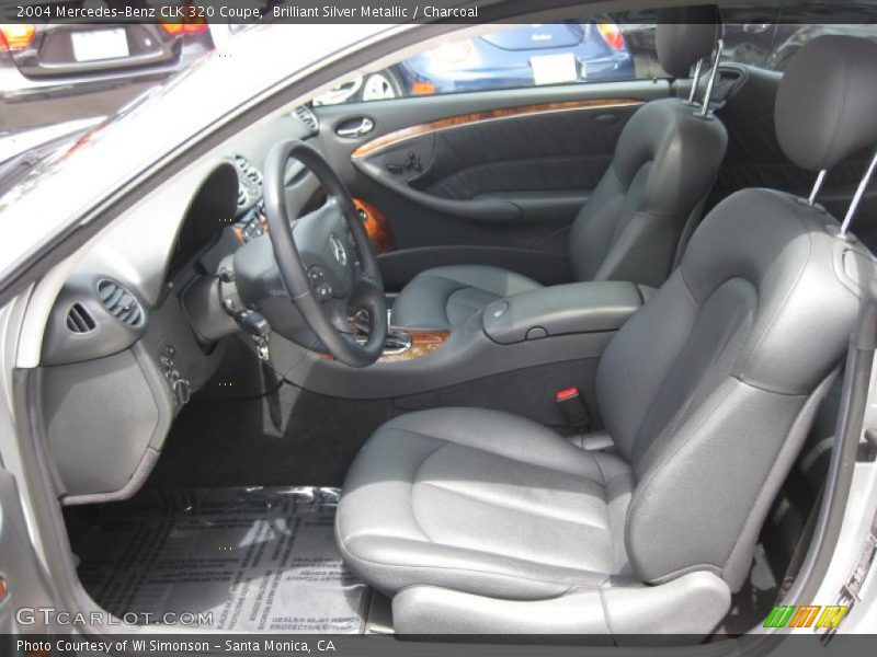 Brilliant Silver Metallic / Charcoal 2004 Mercedes-Benz CLK 320 Coupe