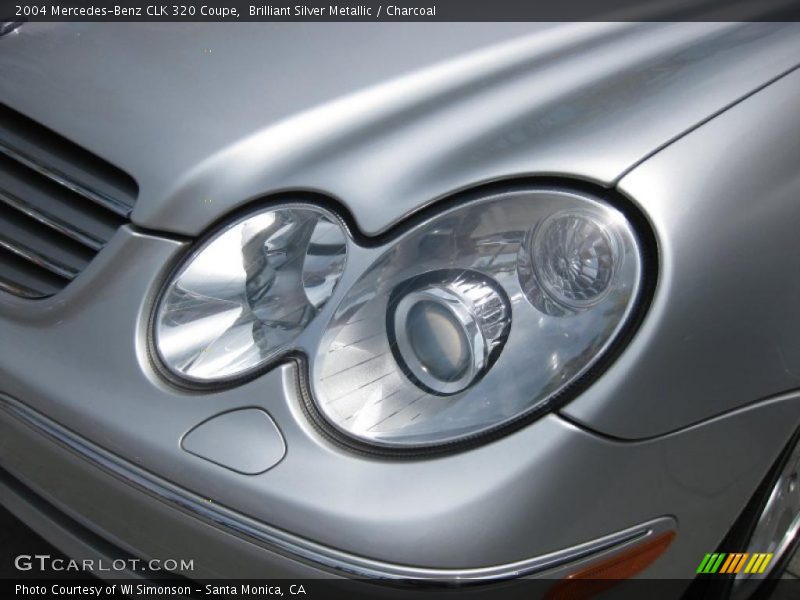 Brilliant Silver Metallic / Charcoal 2004 Mercedes-Benz CLK 320 Coupe
