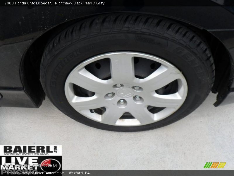 Nighthawk Black Pearl / Gray 2008 Honda Civic LX Sedan