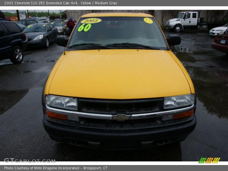 Yellow / Medium Gray 2003 Chevrolet S10 ZR2 Extended Cab 4x4