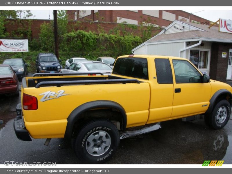 Yellow / Medium Gray 2003 Chevrolet S10 ZR2 Extended Cab 4x4