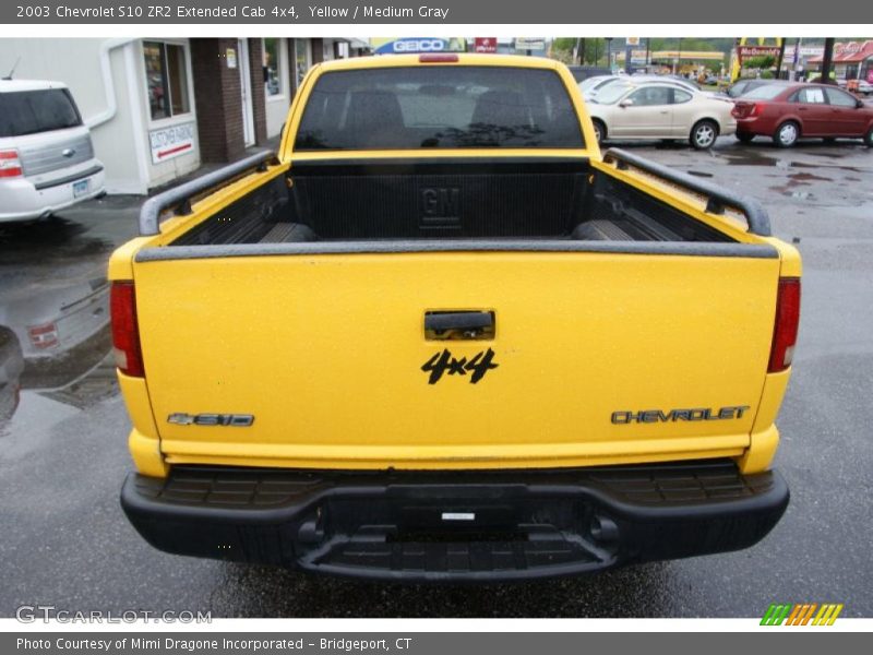 Yellow / Medium Gray 2003 Chevrolet S10 ZR2 Extended Cab 4x4