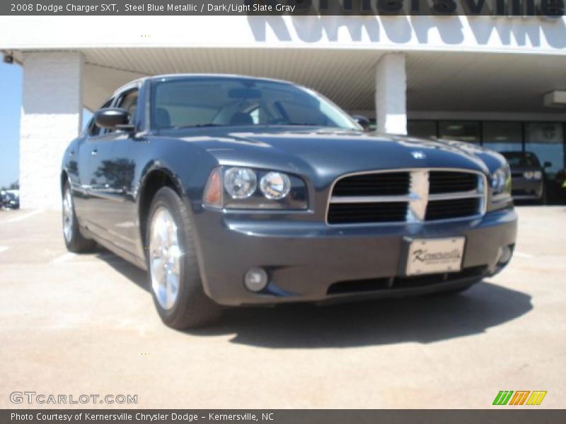 Steel Blue Metallic / Dark/Light Slate Gray 2008 Dodge Charger SXT