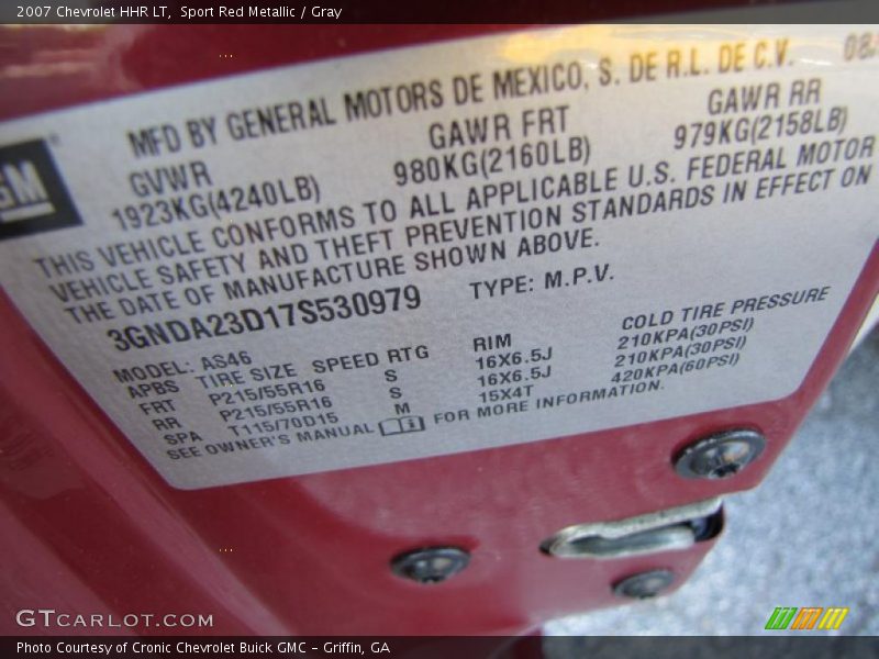 Sport Red Metallic / Gray 2007 Chevrolet HHR LT