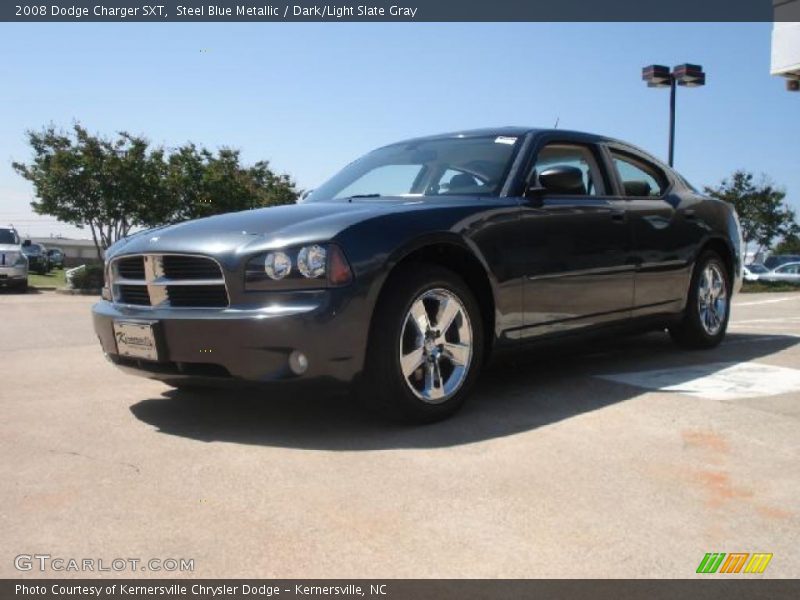 Steel Blue Metallic / Dark/Light Slate Gray 2008 Dodge Charger SXT