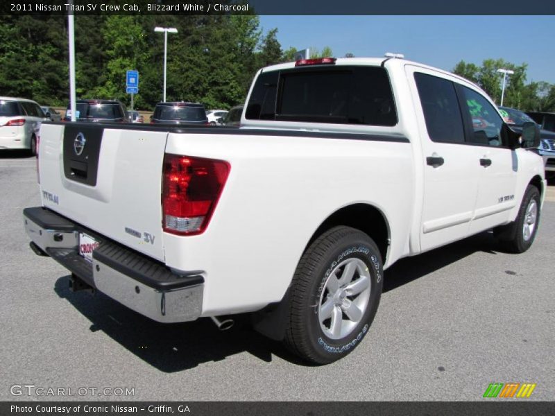 Blizzard White / Charcoal 2011 Nissan Titan SV Crew Cab