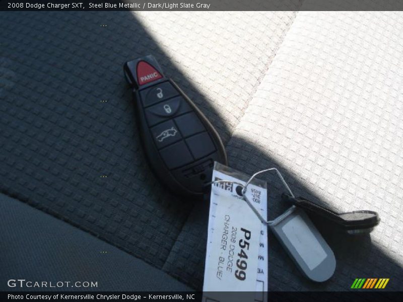 Steel Blue Metallic / Dark/Light Slate Gray 2008 Dodge Charger SXT