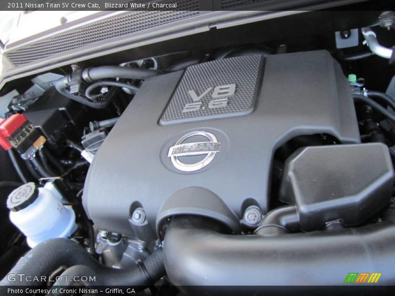 Blizzard White / Charcoal 2011 Nissan Titan SV Crew Cab