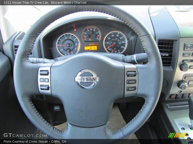 Blizzard White / Charcoal 2011 Nissan Titan SV Crew Cab