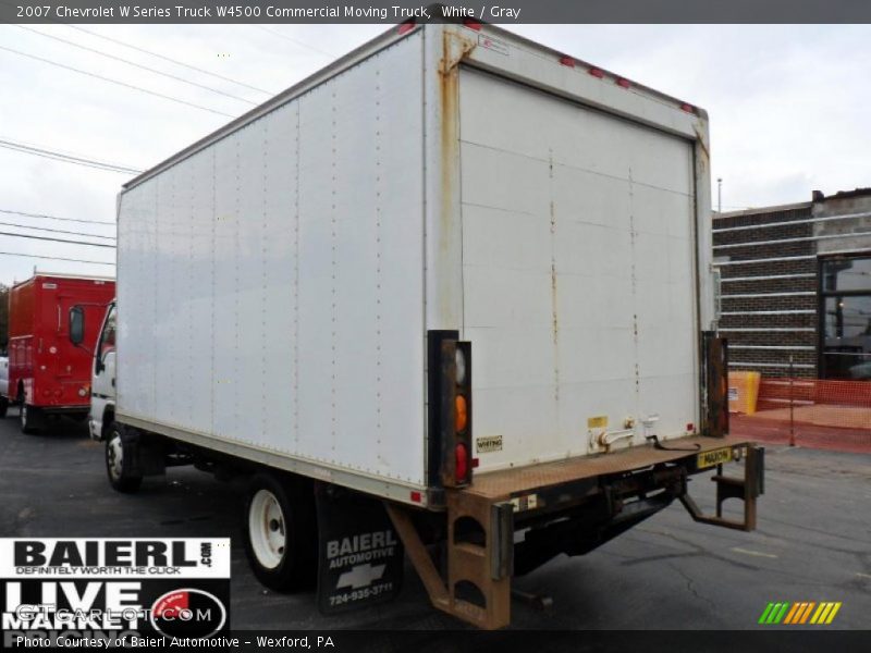 White / Gray 2007 Chevrolet W Series Truck W4500 Commercial Moving Truck