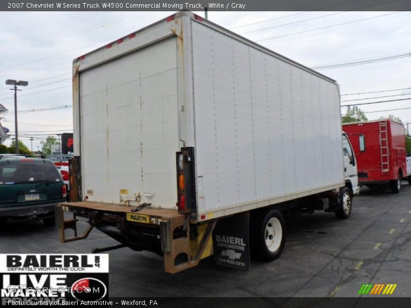 White / Gray 2007 Chevrolet W Series Truck W4500 Commercial Moving Truck