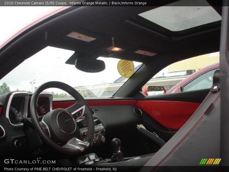 Inferno Orange Metallic / Black/Inferno Orange 2010 Chevrolet Camaro SS/RS Coupe