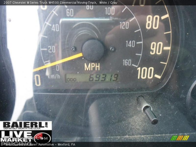 White / Gray 2007 Chevrolet W Series Truck W4500 Commercial Moving Truck