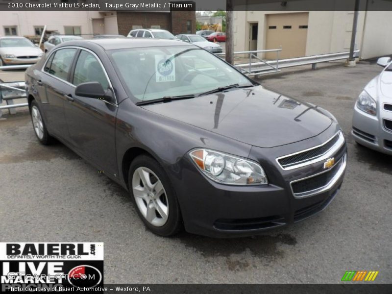 Taupe Gray Metallic / Titanium 2010 Chevrolet Malibu LS Sedan
