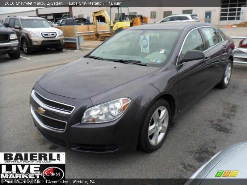 Taupe Gray Metallic / Titanium 2010 Chevrolet Malibu LS Sedan