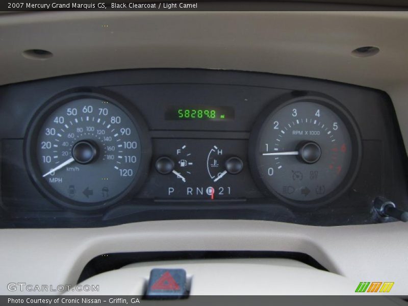 Black Clearcoat / Light Camel 2007 Mercury Grand Marquis GS