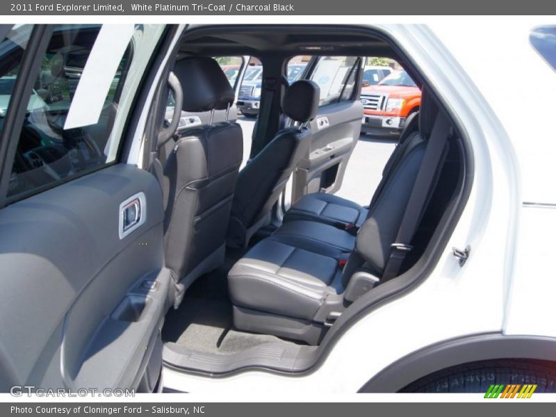 White Platinum Tri-Coat / Charcoal Black 2011 Ford Explorer Limited