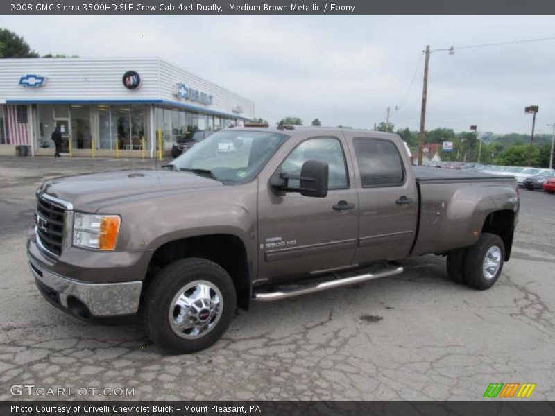 Medium Brown Metallic / Ebony 2008 GMC Sierra 3500HD SLE Crew Cab 4x4 Dually