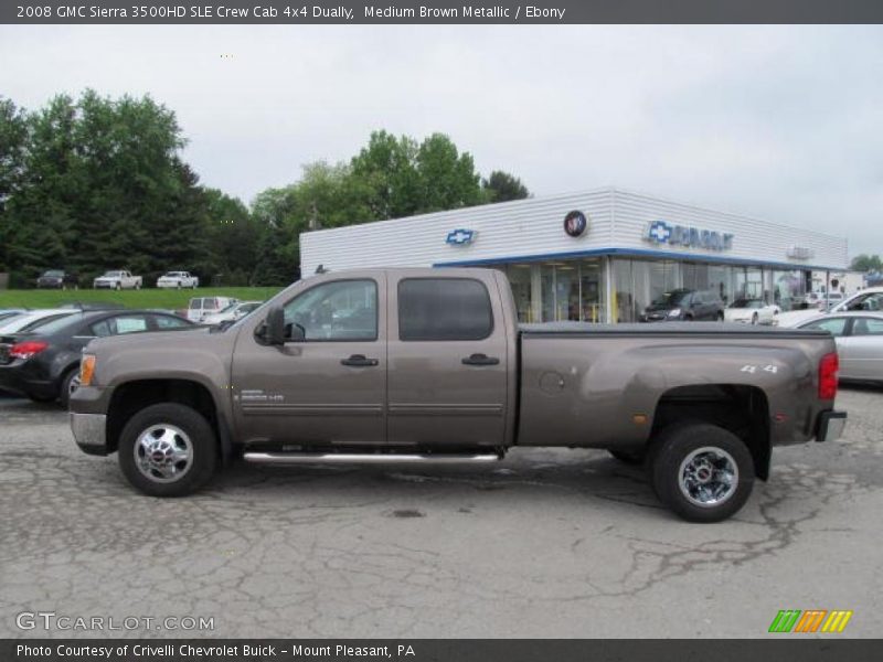 Medium Brown Metallic / Ebony 2008 GMC Sierra 3500HD SLE Crew Cab 4x4 Dually