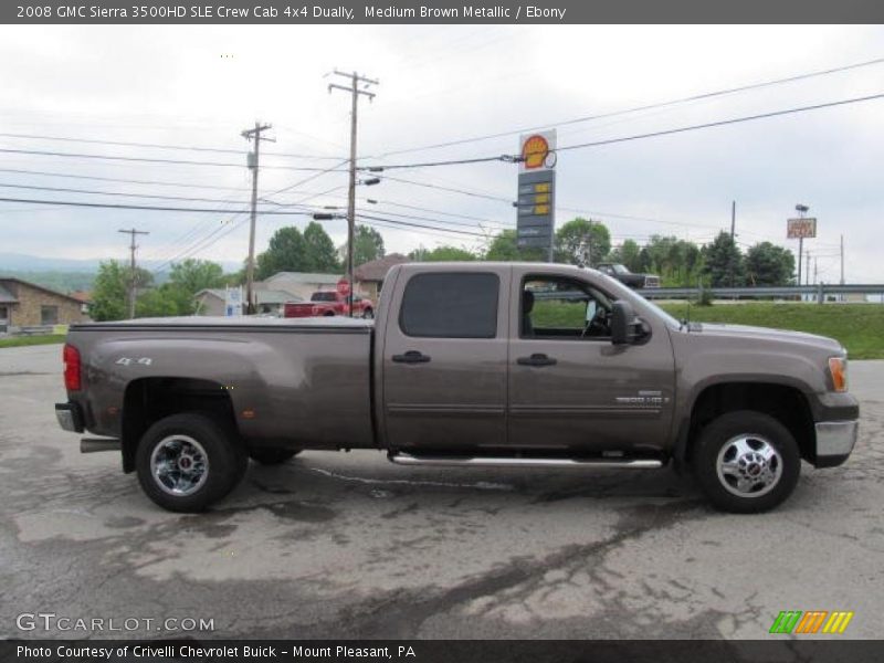 Medium Brown Metallic / Ebony 2008 GMC Sierra 3500HD SLE Crew Cab 4x4 Dually