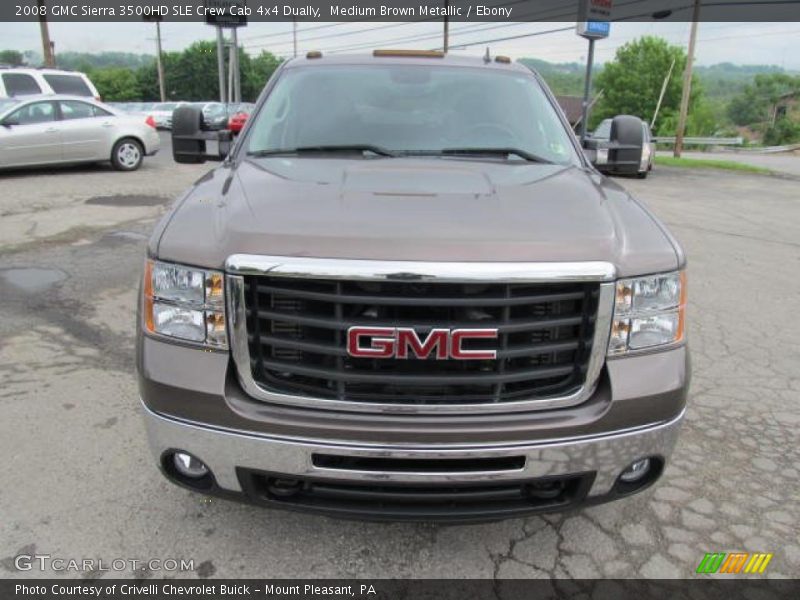 Medium Brown Metallic / Ebony 2008 GMC Sierra 3500HD SLE Crew Cab 4x4 Dually