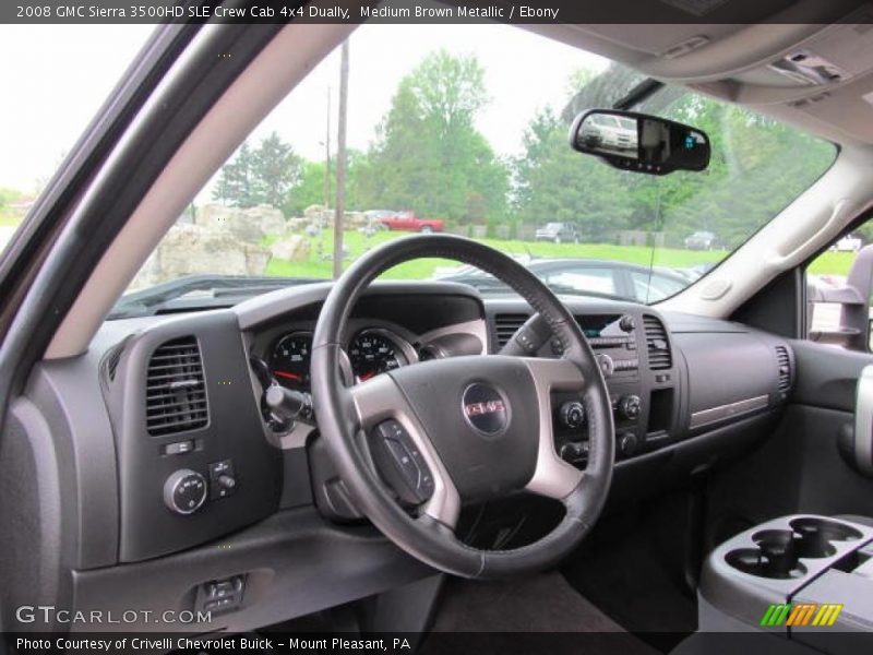 Medium Brown Metallic / Ebony 2008 GMC Sierra 3500HD SLE Crew Cab 4x4 Dually