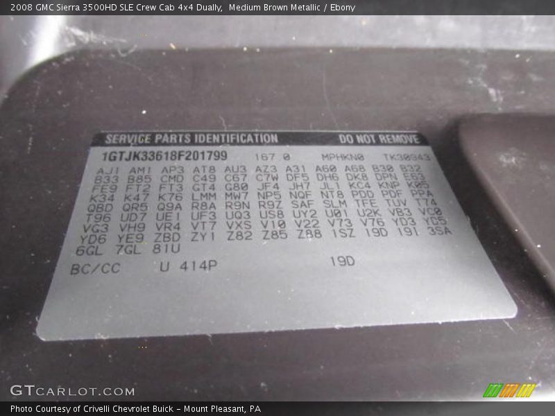 Medium Brown Metallic / Ebony 2008 GMC Sierra 3500HD SLE Crew Cab 4x4 Dually