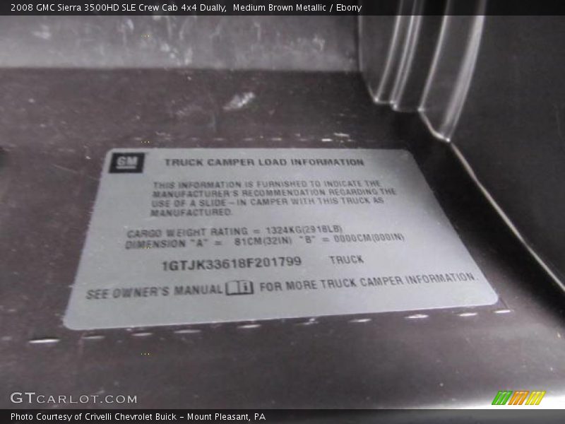 Medium Brown Metallic / Ebony 2008 GMC Sierra 3500HD SLE Crew Cab 4x4 Dually