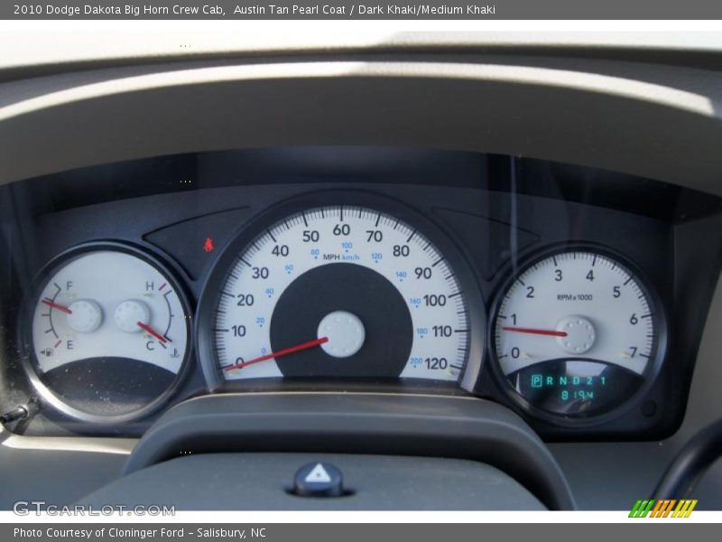 Austin Tan Pearl Coat / Dark Khaki/Medium Khaki 2010 Dodge Dakota Big Horn Crew Cab