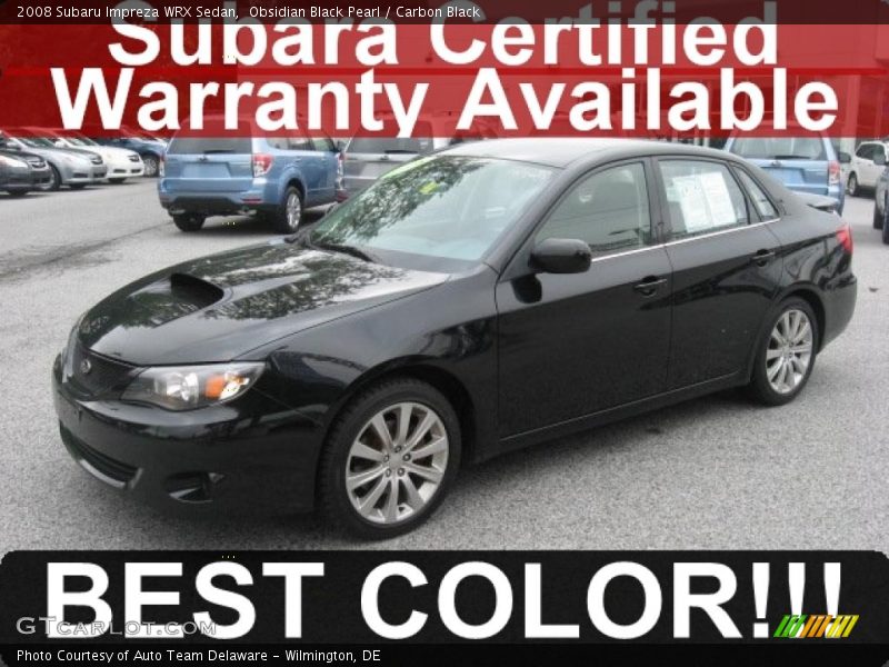 Obsidian Black Pearl / Carbon Black 2008 Subaru Impreza WRX Sedan