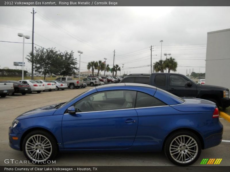 Rising Blue Metallic / Cornsilk Beige 2012 Volkswagen Eos Komfort