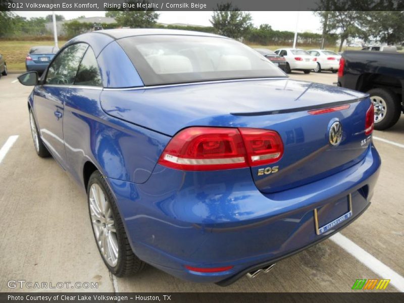 Rising Blue Metallic / Cornsilk Beige 2012 Volkswagen Eos Komfort