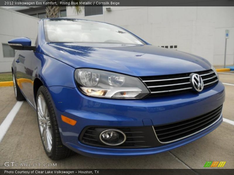 Rising Blue Metallic / Cornsilk Beige 2012 Volkswagen Eos Komfort