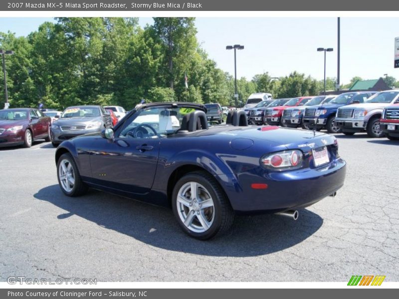 Stormy Blue Mica / Black 2007 Mazda MX-5 Miata Sport Roadster