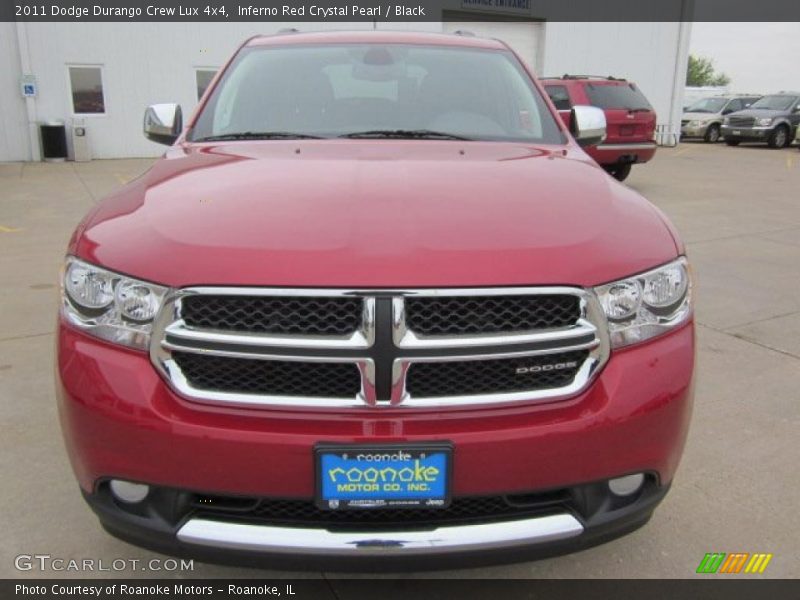 Inferno Red Crystal Pearl / Black 2011 Dodge Durango Crew Lux 4x4