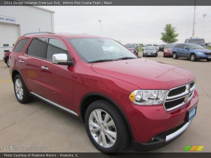 Inferno Red Crystal Pearl / Black 2011 Dodge Durango Crew Lux 4x4