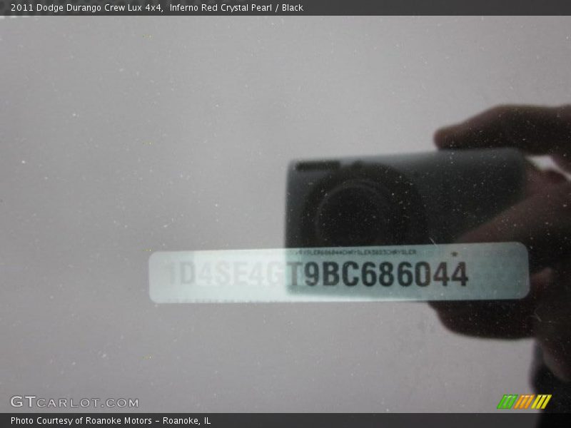 Inferno Red Crystal Pearl / Black 2011 Dodge Durango Crew Lux 4x4
