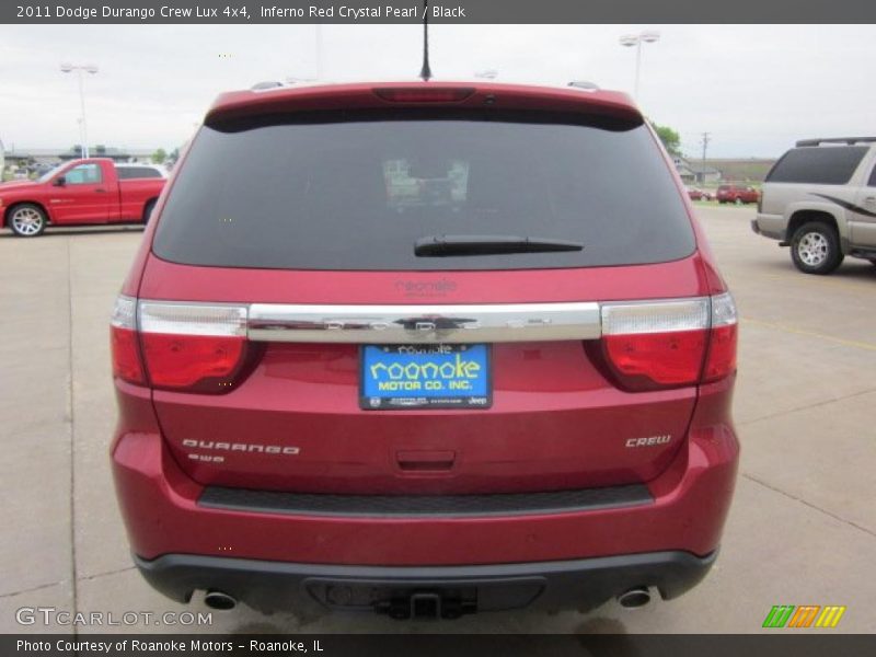 Inferno Red Crystal Pearl / Black 2011 Dodge Durango Crew Lux 4x4