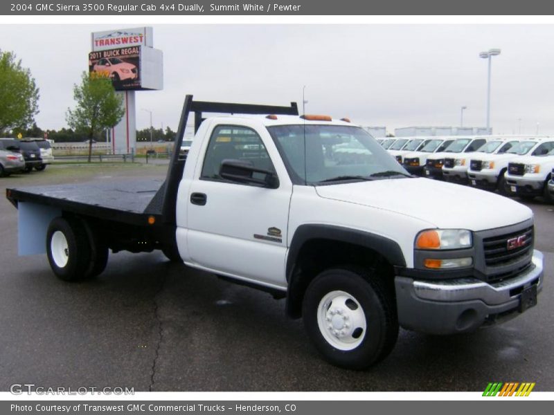 Summit White / Pewter 2004 GMC Sierra 3500 Regular Cab 4x4 Dually