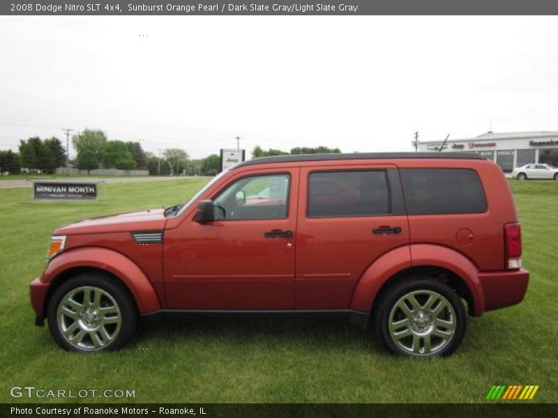 Sunburst Orange Pearl / Dark Slate Gray/Light Slate Gray 2008 Dodge Nitro SLT 4x4