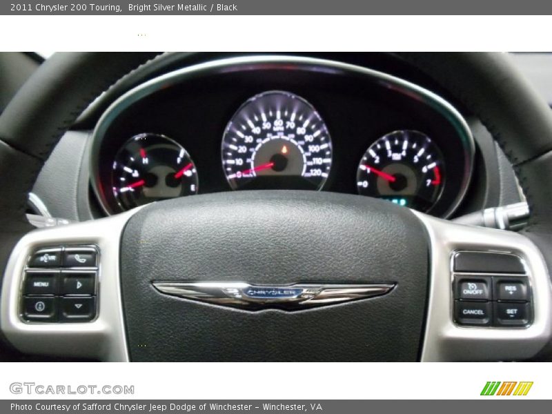 Bright Silver Metallic / Black 2011 Chrysler 200 Touring