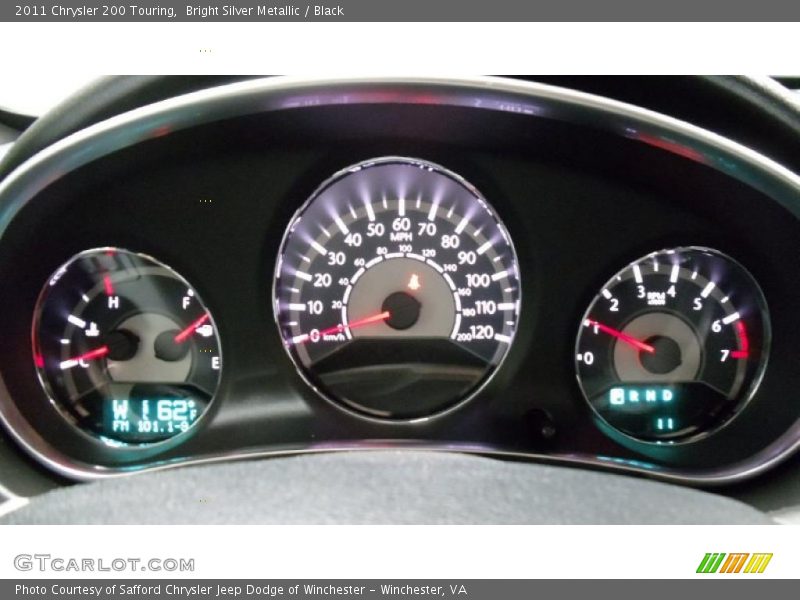 Bright Silver Metallic / Black 2011 Chrysler 200 Touring