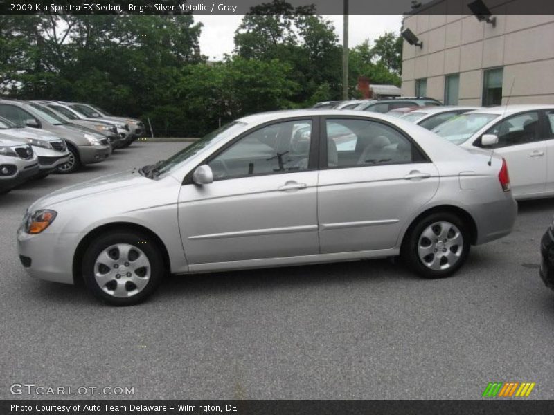 Bright Silver Metallic / Gray 2009 Kia Spectra EX Sedan