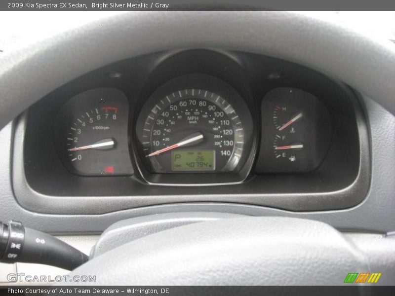 Bright Silver Metallic / Gray 2009 Kia Spectra EX Sedan