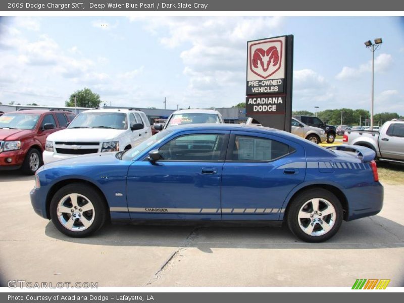 Deep Water Blue Pearl / Dark Slate Gray 2009 Dodge Charger SXT